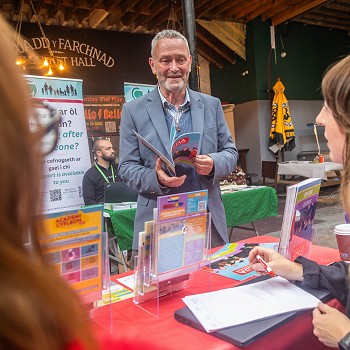 Cllr Cai Larsen and Gisda